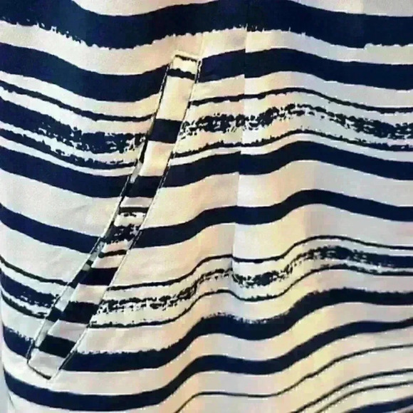 CAbi "Knot" White/Blue Striped Nautical sun/slip/tank Dress detail Size M - Picture 5 of 14